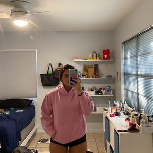 pink hoodie!